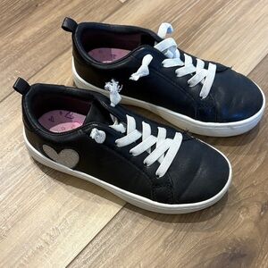 CARTER’S Kids Black Sneakers with Heart Design